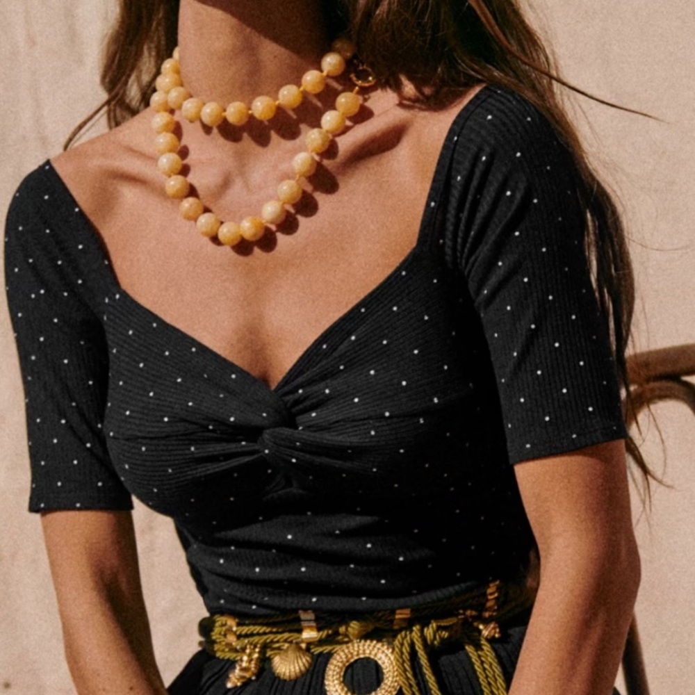 Sézane Caro t-shirt Polk a dot